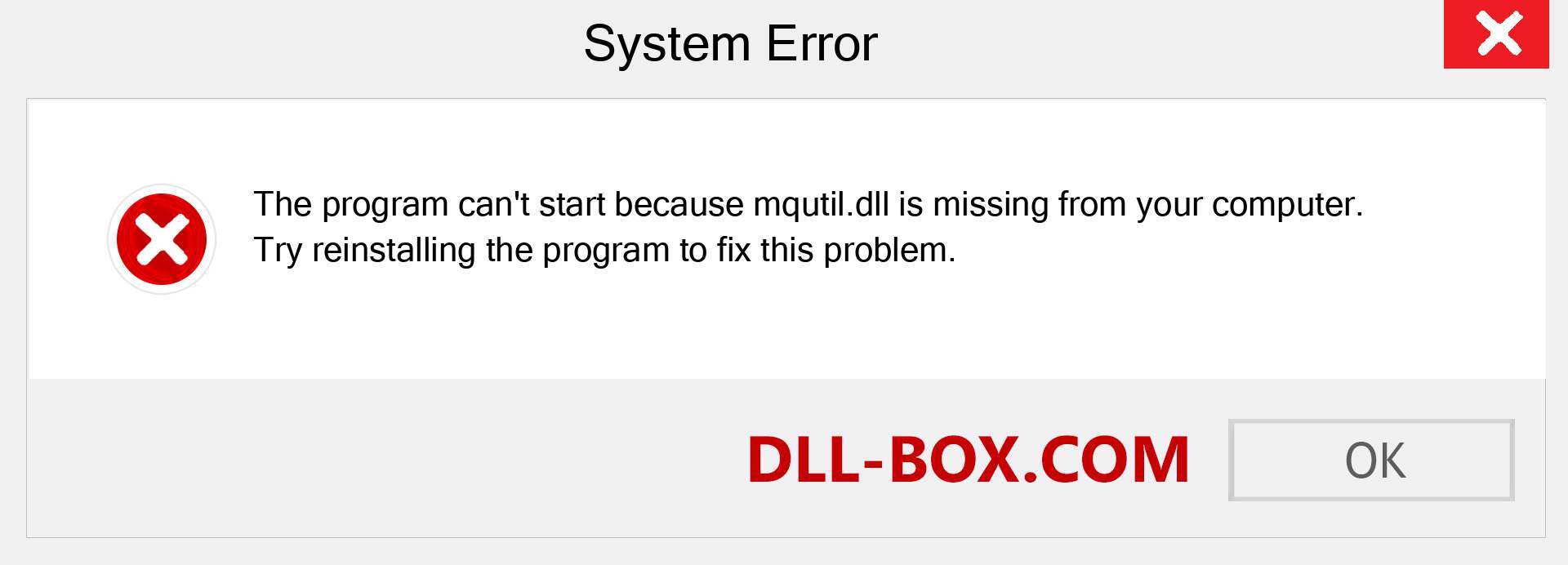  mqutil.dll file is missing?. Download for Windows 7, 8, 10 - Fix  mqutil dll Missing Error on Windows, photos, images