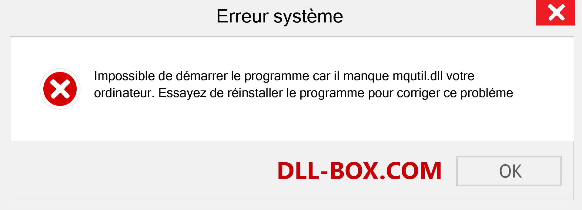 Le fichier mqutil.dll est manquant ?. Télécharger pour Windows 7, 8, 10 - Correction de l'erreur manquante mqutil dll sur Windows, photos, images