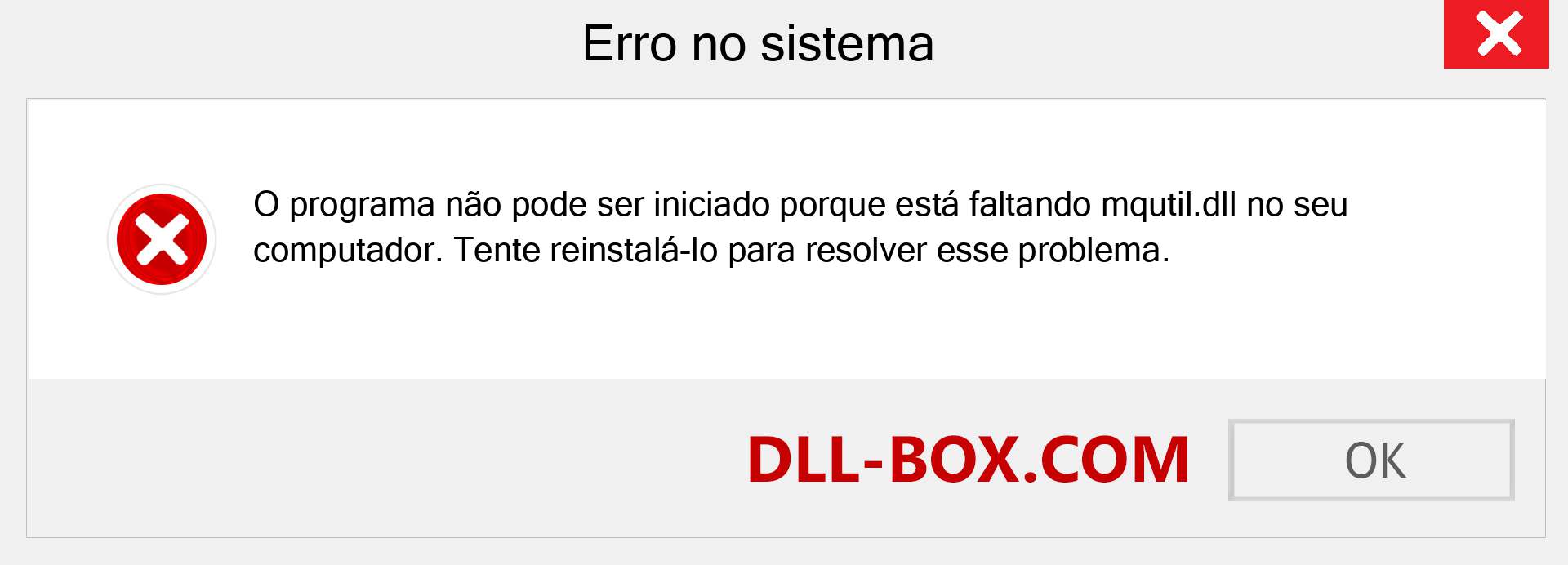 Arquivo mqutil.dll ausente ?. Download para Windows 7, 8, 10 - Correção de erro ausente mqutil dll no Windows, fotos, imagens